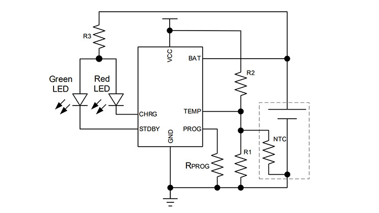 HT4056H Typical Application Circuit Diagram