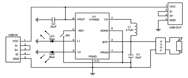 Typical Application Circuit Diagram HT4929E